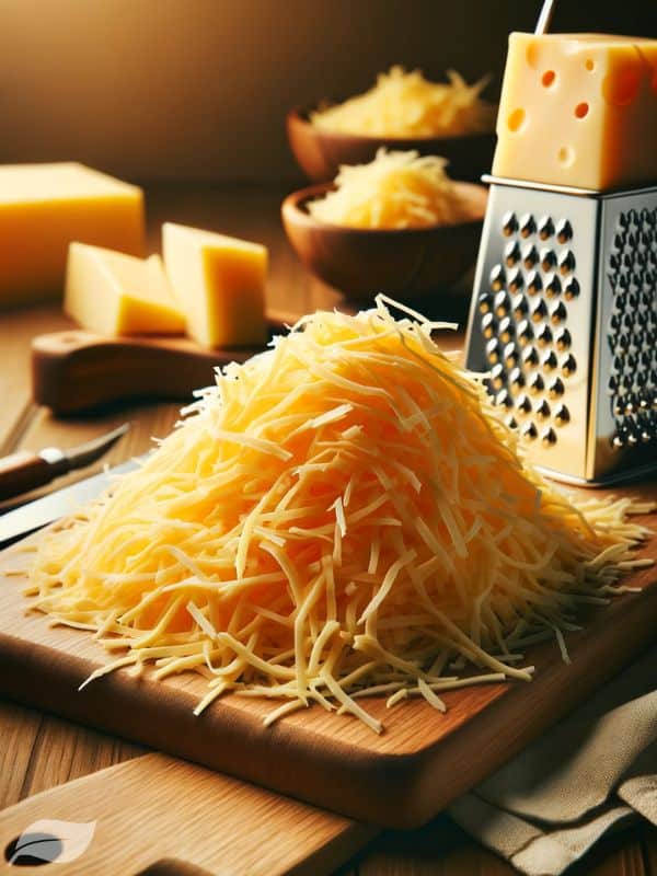 a pile of shredded cheese