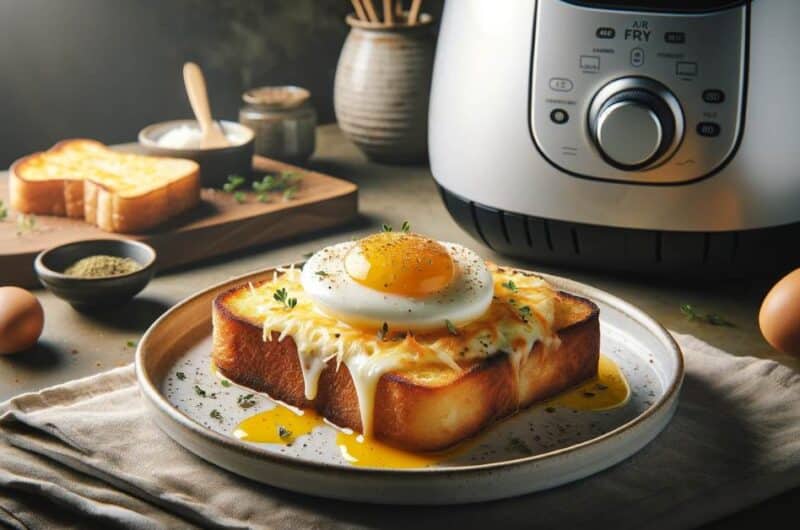 Air Fryer Cheesy Egg Toast Recipe