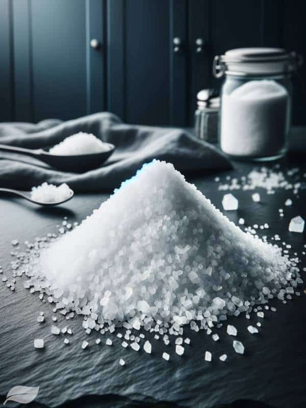 salt, showcasing its crystalline texture and purity