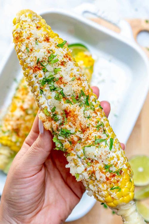 Healthy Mexican street corn food