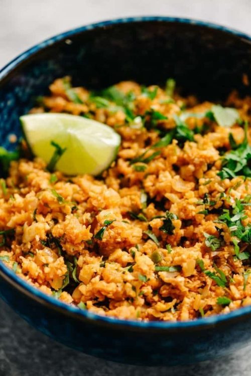 Healthy Mexican food mexican cauliflower rice